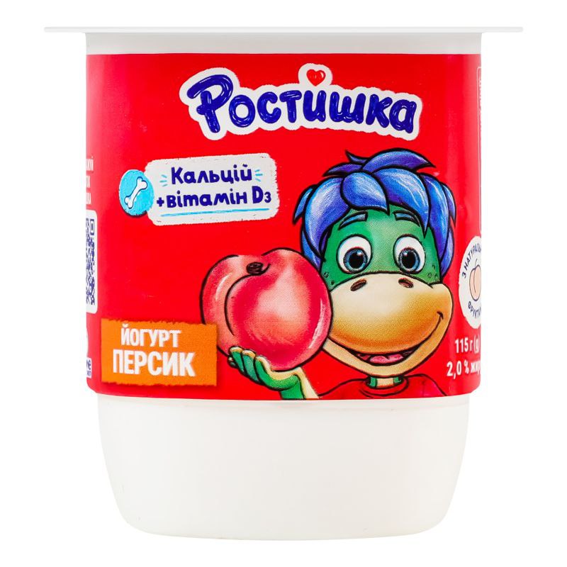 Йогурт Ростишка персик 2% стак 115г